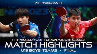 Keishi Hagihara vs Lin Shidong | U19 Boys' Teams Final | ITTF World Youth Championships 2023