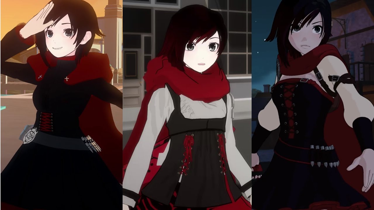 Which one of Ruby Rose's outfits from RWBY is the best: Volume 1-3,...