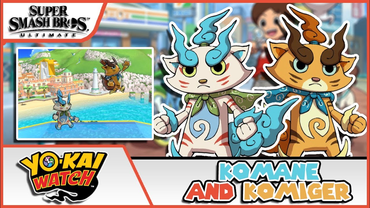 Smash Ultimate Mod - Komane and Komiger (Yo-Kai Watch) - YouTube