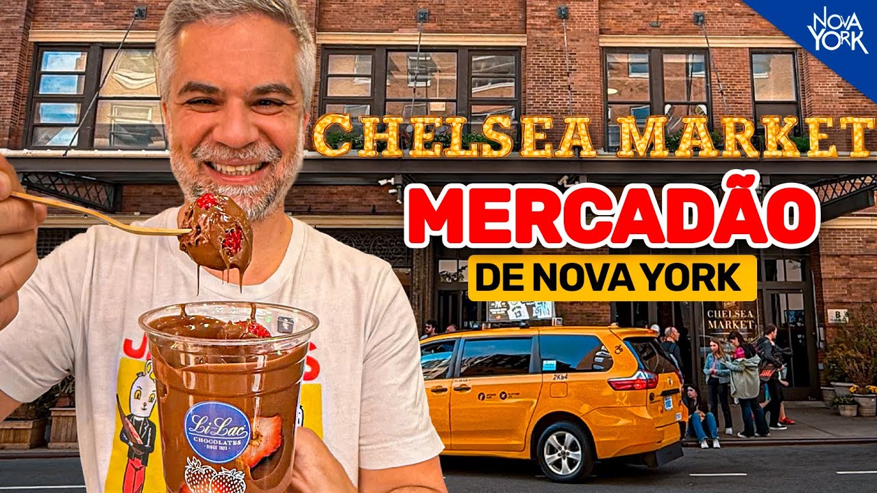 Provando as delícias do FAMOSO MERCADÃO de Nova York | Chelsea Market
