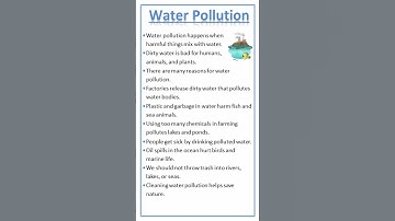 Essay on Water Pollution #shorts #youtubeshorts #pollution #waterpollution #environment #disease #yt