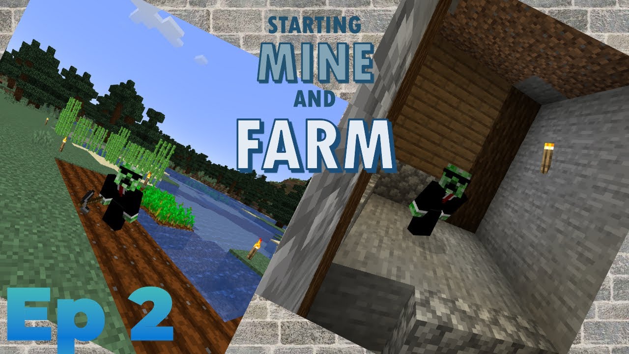 Starting Mine and Farm Ep.2 Minecraft Gameplay (Relaxing- No commentary)