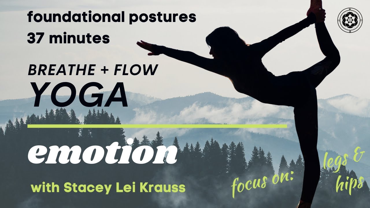 37 min Breathe & Flow YOGA Foundational Postures YouTube