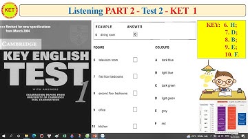 KET 1 Listening Part 2 Test 2 (Transcript + Key)
