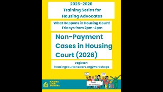 Non-Payment Cases in Housing Court (2026)