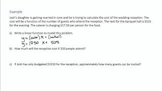 Example Modeling with Linear Functions 2