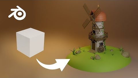 How to make a Windmill in Blender | Low Poly Tutorials #3