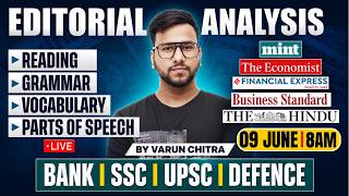 💫 Editorial Analysis | 9th JUNE, 2026 | Reading, Vocabulary, Grammar, Detailed Editorial | Varun Sir