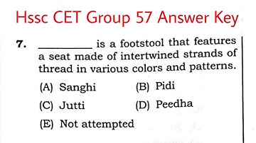 Hssc CET Group 57 Full Paper Solution | Hssc CET Group 57 Official Answer Key | Hssc Exam Answer Key