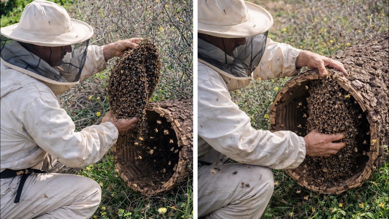 أحسن طريقة لمنع النحل 🐝 من الهروب ويبقى في الخلية التقليدية
