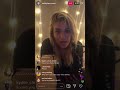 Ashley Hess singing on Instagram live