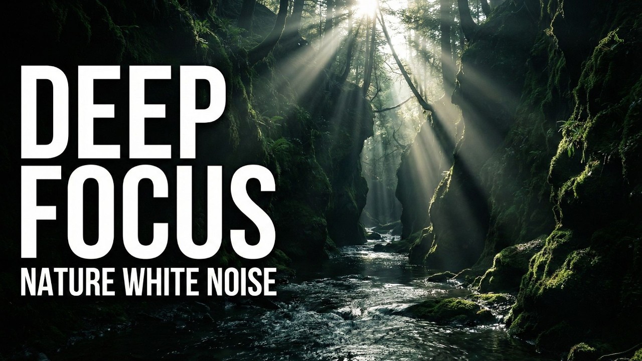 1 Hour Deep Forest Canyon – Nature White Noise for Focus & Productivity