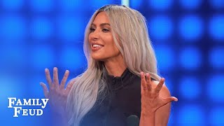 Kim \& Kanye dress SEXY for THIS! | Celebrity Family Feud