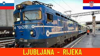 Cab ride Ljubljana - Rijeka (Slovenian & Croatian Railways) - train drivers view in 4K