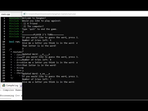 Hangman Game In C++ With Source Code | Source Code & Projects