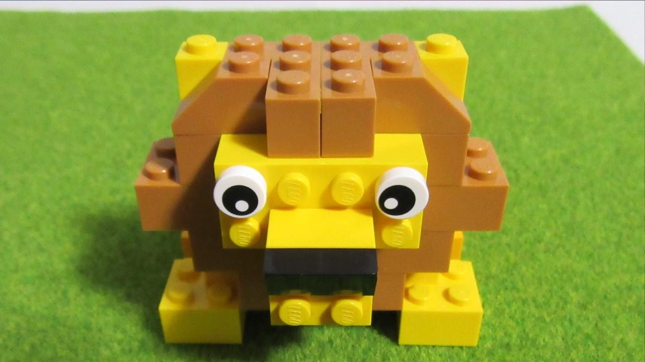 レゴ Legoでライオンをつくってみた Toys Kids Making Lego Lion Youtube
