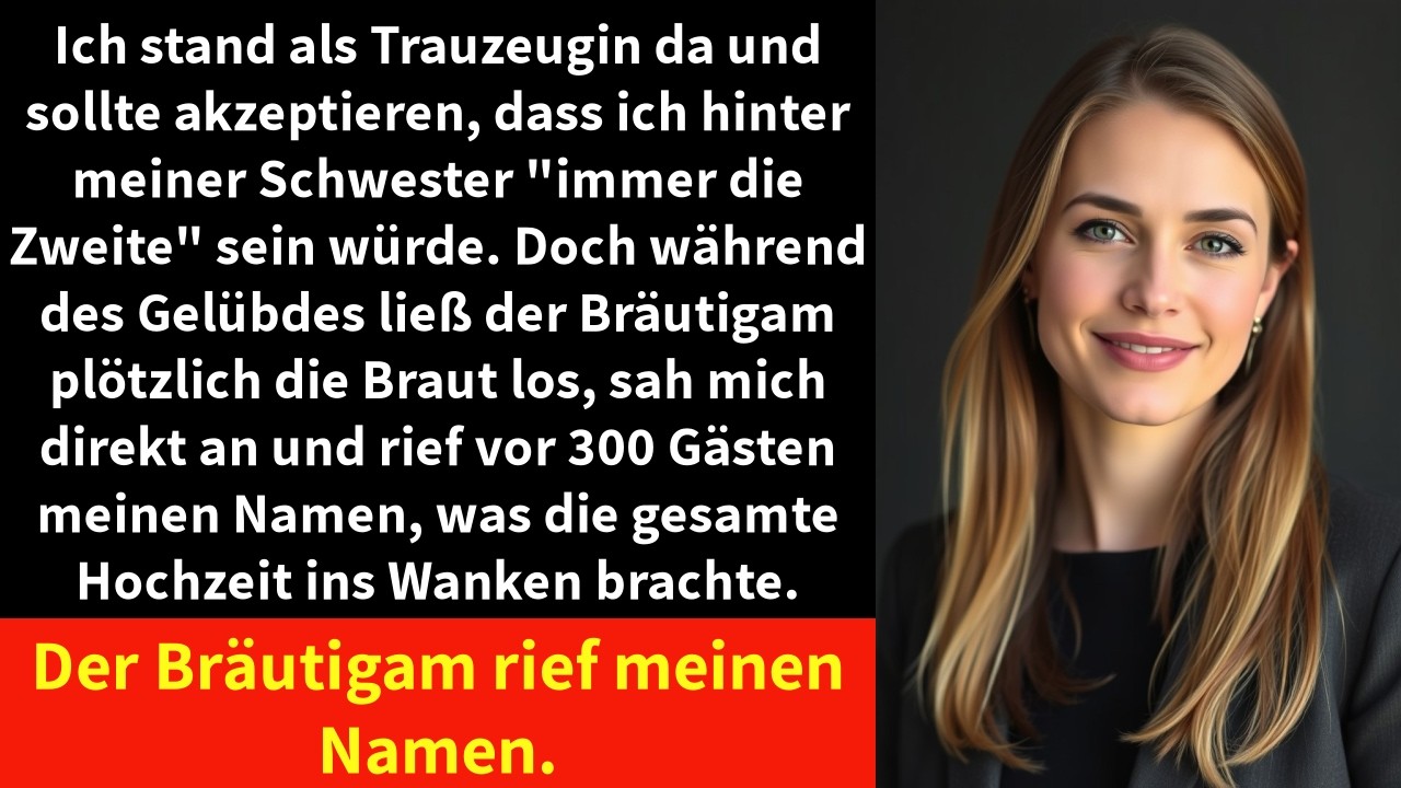 Als ich am Altar stand und nichts weiter tun sollte, als schweigend den Brautstrauß meiner Schwester Harper zu halten, sah der Bräutigam an ihr vorbei – direkt mir in die Augen – und sagte fünf...