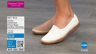 Clarks Collection Eliana Ruby Leather Skimmer