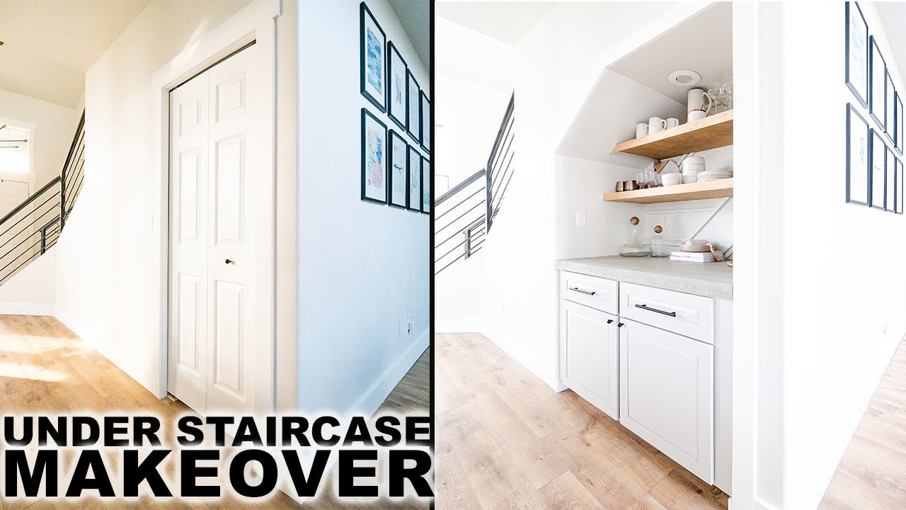 DIY Under the Stairs Closet Pantry Conversion - Catz in the Kitchen