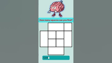 How many squares can you find? #brainteasers #riddles  #brain  #quiz #memes #canyousolvethis