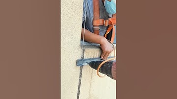 Super advanced!!! Installation process of core anti-theft net on solid balcony #craftsman #shorts