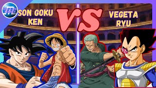 Goku & Luffy VS Vegeta & Zoro - Dragon Ball VS One Piece - Mugen battle - Anime Battle screenshot 3