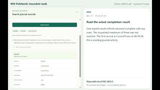IRIS Fieldwork: curated REST reads and bounded journal search | IRIS 2026.2