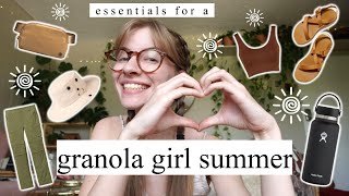 my granola girl summer essentials.