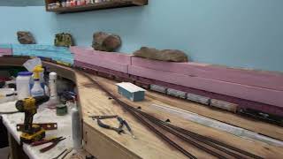 WORKING ON THE N-SCALE LAYOUT   UPDATE 9!!