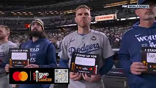 Yankees fan yells Freddie Freeman during moment of silence for cancer