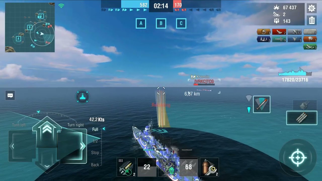 World of Warships Blitz French T10 Premium Destroyer Chateaurenault