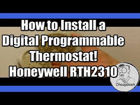 How to Install a Digital Programmable Thermostat! A Honeywell RTH2310