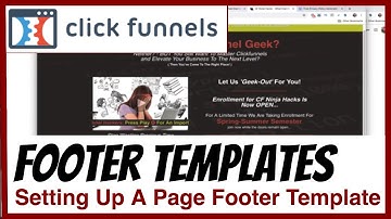 ClickFunnels 1.0 - How to Set Up a Page Footer Template