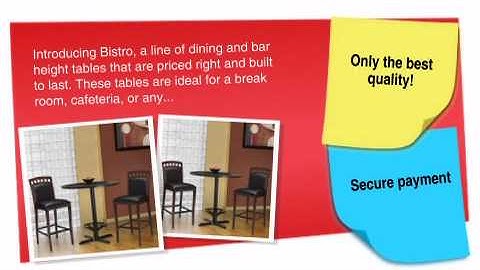 Bistro Series: 42" Round Table with 2 Bar Stools (Bar or Dining Height) - ofconcepts.com
