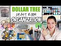 DOLLAR TREE CRAFT ROOM ORGANIZATION HACKS & IDEAS | Organization On A Budget | Dollar Tree DIY
