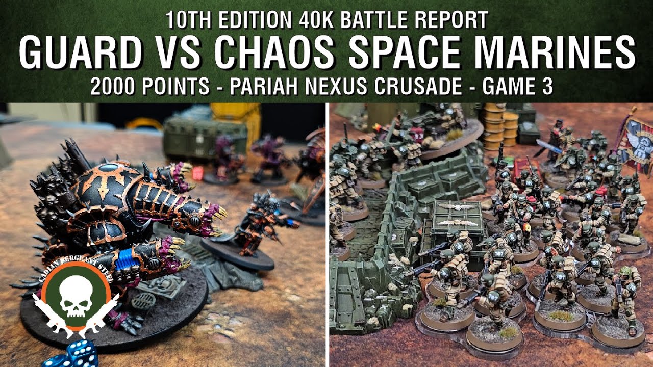 Astra Militarum VS Chaos Space Marines - Warhammer 40k Battle Report ...