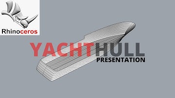 Yacht Hull sketched in Rhino 3D