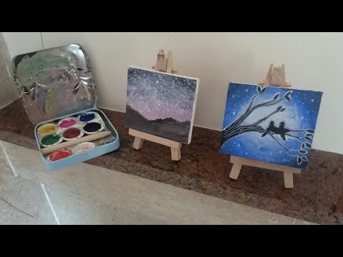 How to make miniature Traveling Painting Set #art #painting 