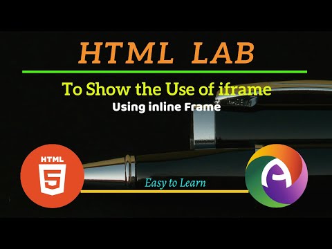 HTML code to Design a html page to show the use of iframe inline frame