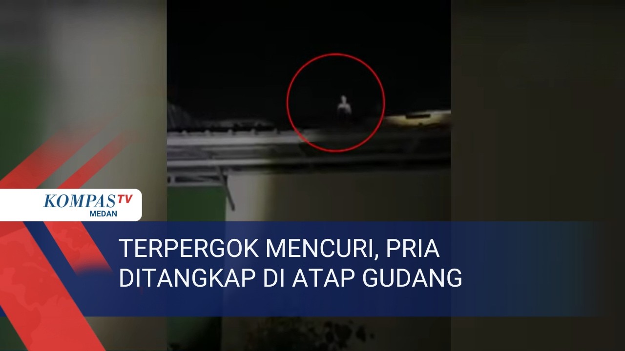 Seorang Pria Sembunyi di Atap Gudang Besi Usai Kepergok Mencuri