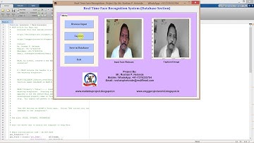 Real Time Face Recognition using Matlab Code