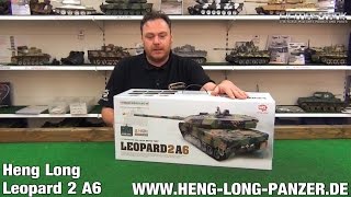 RC PANZER LEOPARD 2 A6 HENG LONG 3889-1 PRODUKTVORSTELLUNG AUSGEPACKT UNBOXING