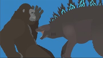 Godzilla vs Kong ship battel (Part 2)(stick nodes animation)