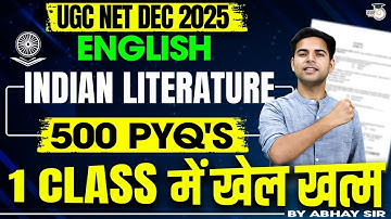 UGC NET Dec 2025 | UGC NET English Indian Literature 500 PYQ