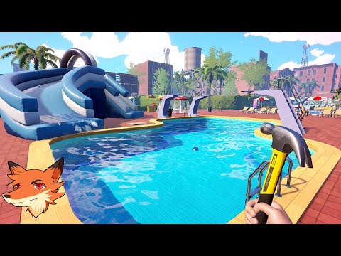 Waterpark Simulator #6 [FR] Je sors les grands toboggans et piscines!