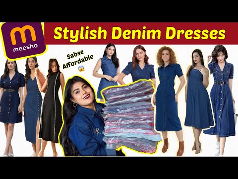 Meesho Huge Stylish Denim Dresses 🛍️✨ ||Must Watch