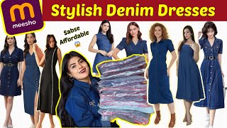 Meesho Huge Stylish Denim Dresses 🛍️✨ ||Must Watch 