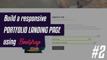 Easy elegant PORTFOLIO LANDING PAGE with Bootstrap #2: About me