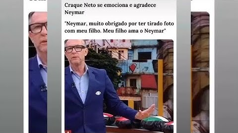 CRAQUE NETO SE EMOCIONA E AGRADECE AO NEYMAR POR TIRADO FOTO COM SEU FILHO.