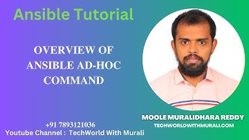 Overview of ansible ad hoc commands - TechWorld with Murali - Ansible Tutorial - Moole Muralidhara